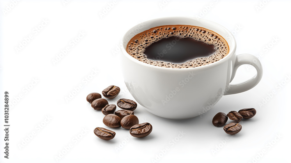 Black Coffee isolated on white background. Black Coffee isolated on white background.