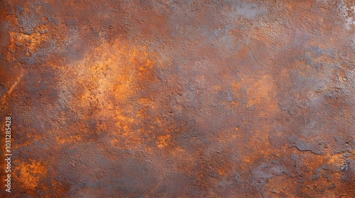 Rusty Metallic Texture with Grunge and Oxidized Patterns for Vintage and Industrial Backgrounds