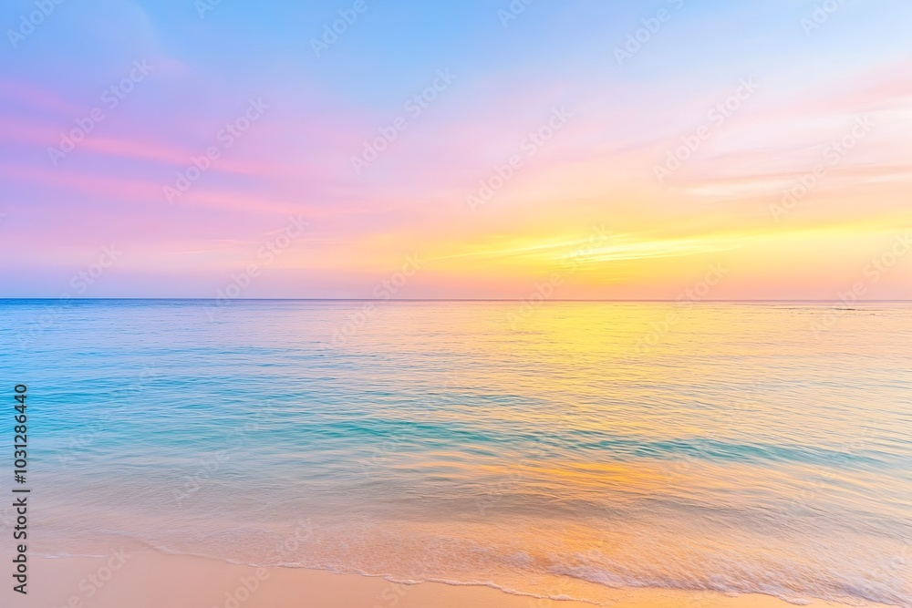 Obraz premium Stunning Sunset on the Serene Ocean with Vibrant Skies and Reflections