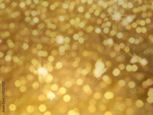 Golden Sparkle Bokeh Background