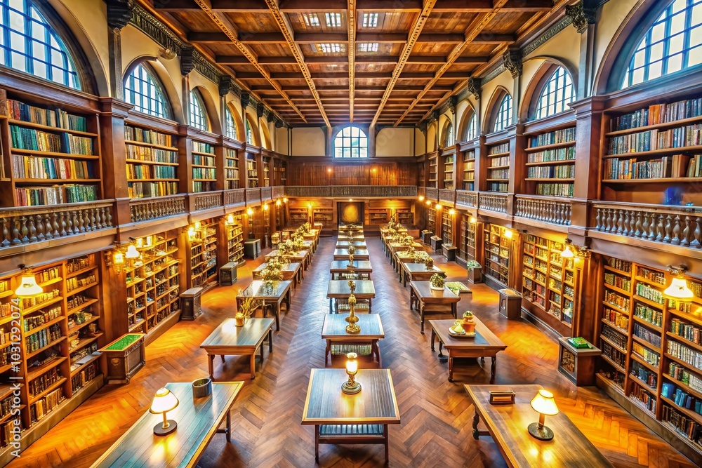 Captivating Library Hall: A Study in Education, Science, and Knowledge Captivating Library Hall: A Study in Education, Science, and Knowledge