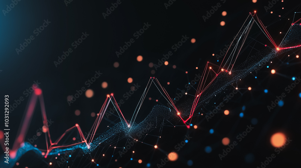 Abstract business connection of lines from nodes It is connected to endless nodes and represents the innovation of communication in the network. Abstract business connection of lines from nodes It is connected to endless nodes and represents the innovation of communication in the network.