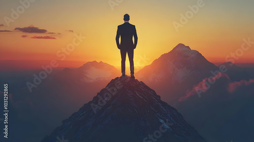 A silhouetted figure stands...