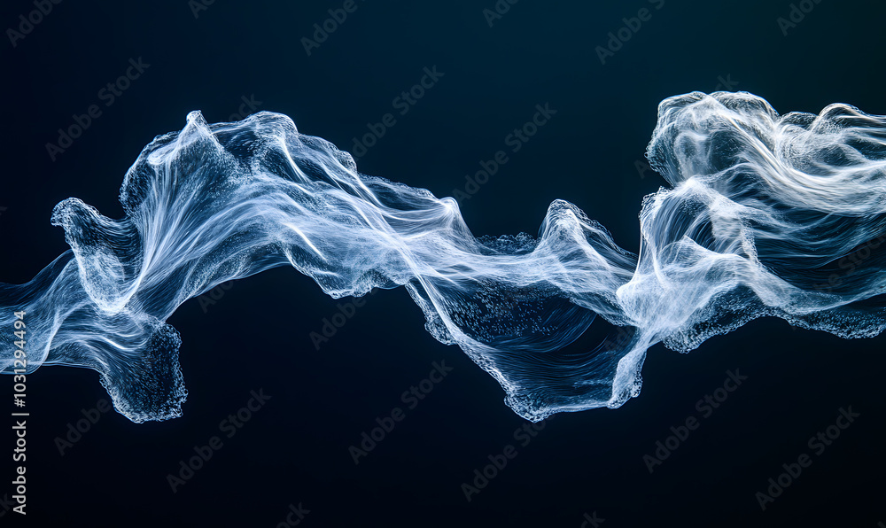 Fototapeta premium Dynamic Water Droplets Isolated on Black Background – High-Speed Captures, Ripples, Splashes, and Mist in Elegant Motion