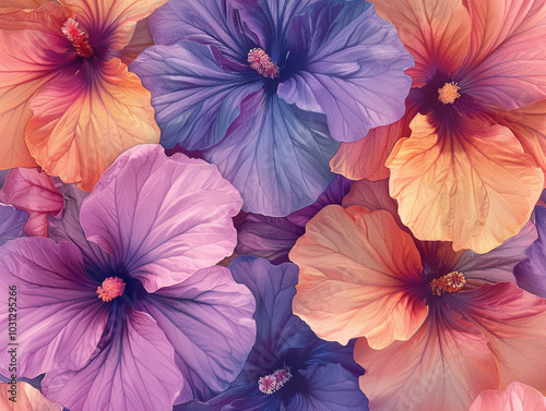 Wallpaper Mural Floral Design background Torontodigital.ca