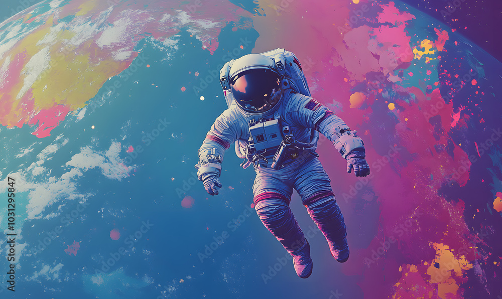 graphics of space, planets, and astronauts on a white background. graphics of space, planets, and astronauts on a white background.