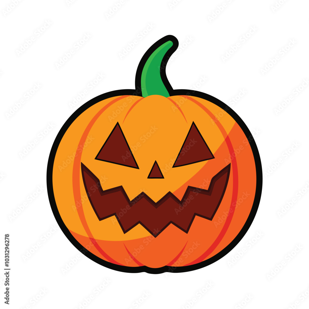 halloween pumpkin sticker on white background halloween pumpkin sticker on white background