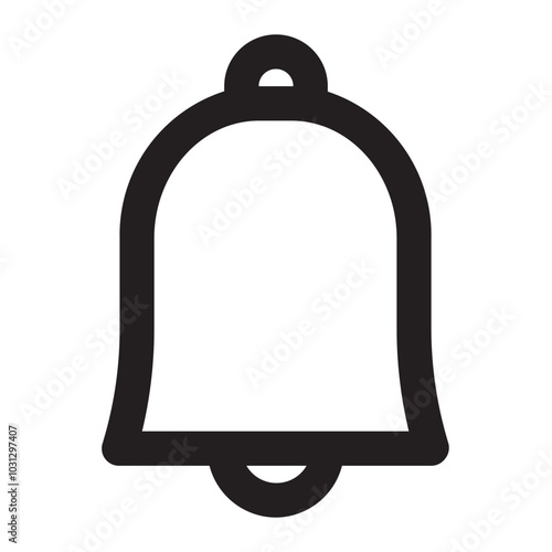 Black and white outline of a bell icon.