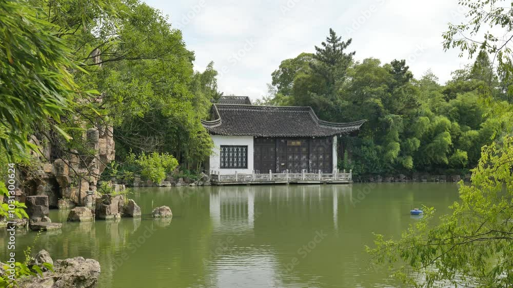 Scenery inside the Daming temple in Yangzhou, China Scenery inside the Daming temple in Yangzhou, China