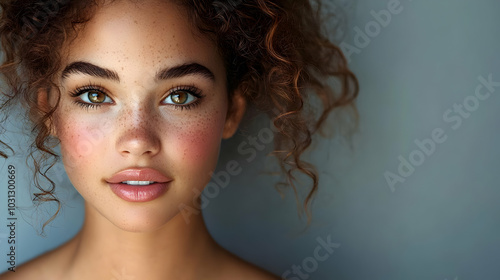 Portrait of a young woman w...