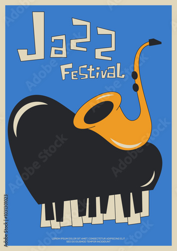 Photography Jazz music festival poster template design background
