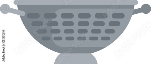 This metal colander is perfect for straining food after cooking pasta or vegetables