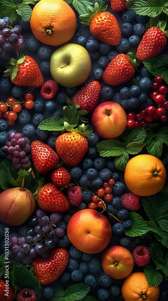 Fresh Fruit Still Life: A Symphony of Colors and Textures Fresh Fruit Still Life: A Symphony of Colors and Textures