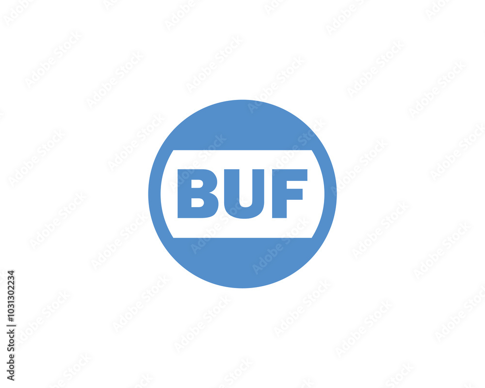 BUF logo design vector template. BUF BUF logo design vector template. BUF