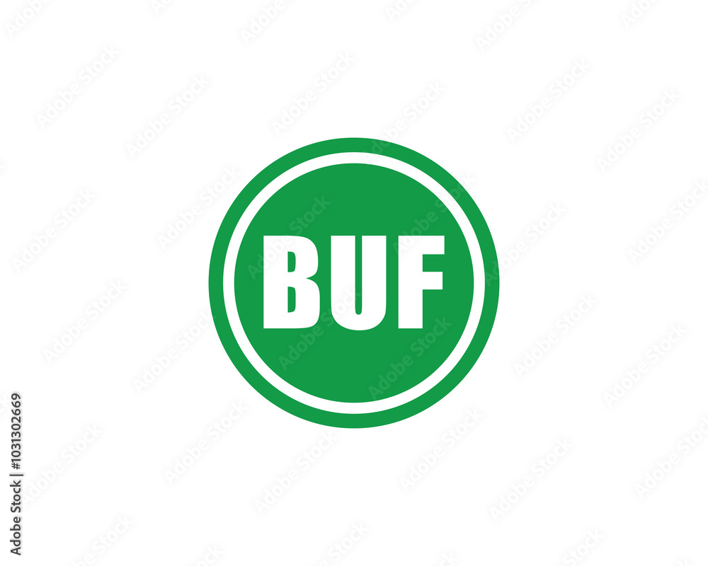 BUF logo design vector template. BUF BUF logo design vector template. BUF