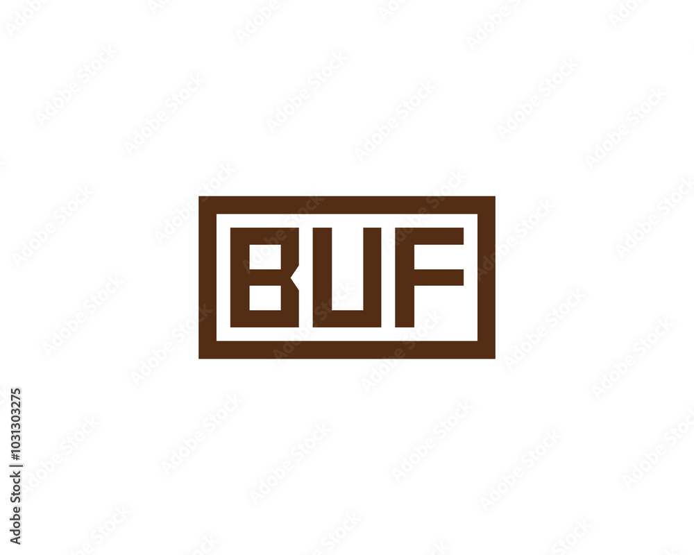 BUF logo design vector template. BUF BUF logo design vector template. BUF