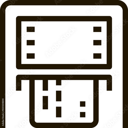 A simple line art icon of a calculator.