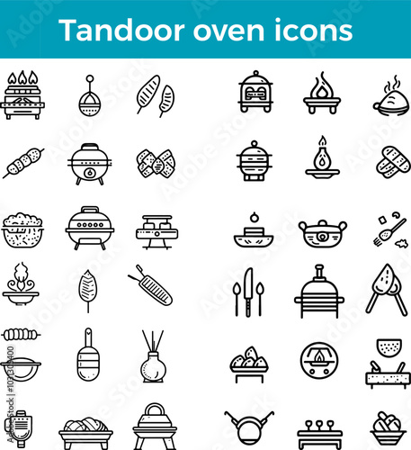 tandoor oven icon traditional clay oven vector Indian cooking tool wood-fired