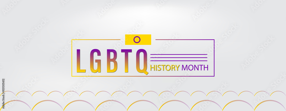 Obraz premium An elegant logo for LGBTQ History Month, showcasing a beautiful design with colorful elements representing diversity and inclusion