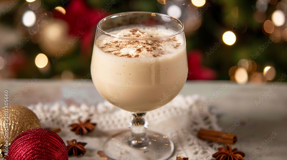 Eggnog: Festive Christmas Drink with Cinnamon & Nutmeg Eggnog: Festive Christmas Drink with Cinnamon & Nutmeg