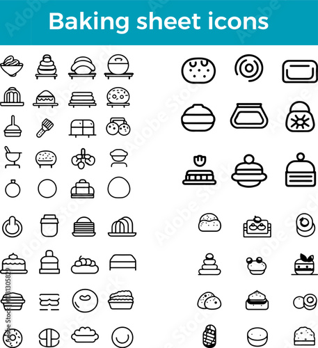 baking sheet icon kitchen tool vector flat tray non-stick cookie sheet oven pan