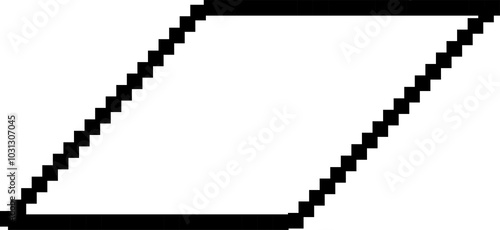 Square shape pixel icon 80s style