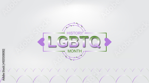 An elegant logo for LGBTQ History Month, showcasing a beautiful design with colorful elements representing diversity and inclusion