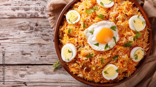 Colorful Rice Dish with Egg and Vegetables