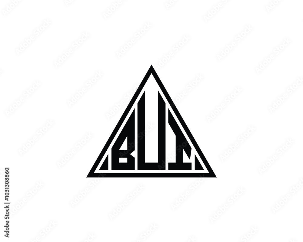 BUI logo design vector template. BUI