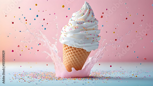 Whimsical ice cream cone sp...