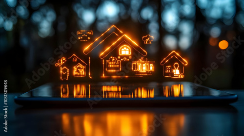 A glowing representation of...