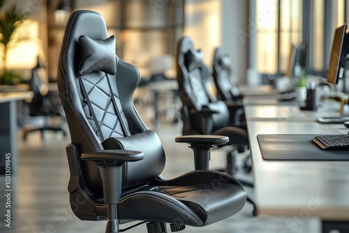 Modern Office Chair in a Professional Workspace photo