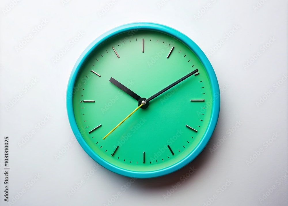 Closeup of Minimalistic Round Wall Clock for Time Management and Punctuality Closeup of Minimalistic Round Wall Clock for Time Management and Punctuality