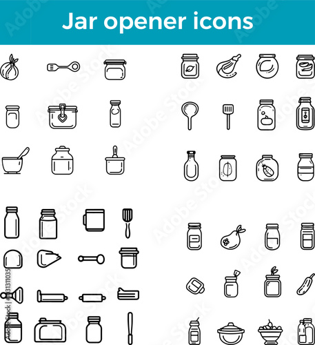 jar opener icon vector kitchen tool jar lid remover cooking accessory design