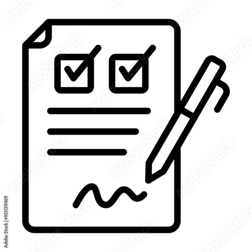 Contract Signing Icon