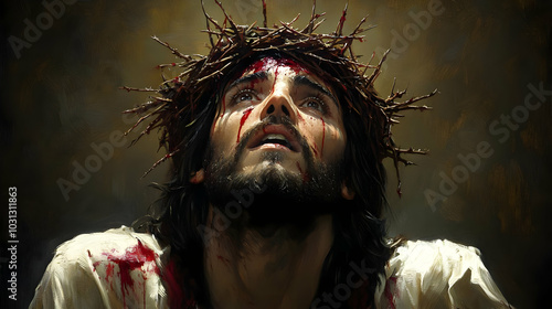 Depiction of a suffering fi...