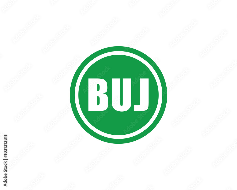 BUJ logo design vector template. BUJ BUJ logo design vector template. BUJ