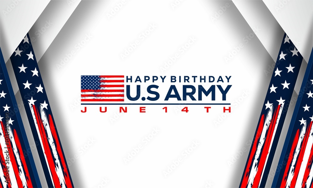 Happy Birthday U.S. Army Vector illustration. June 14. Suitable for greeting card, poster and banner. Happy Birthday U.S. Army Vector illustration. June 14. Suitable for greeting card, poster and banner.