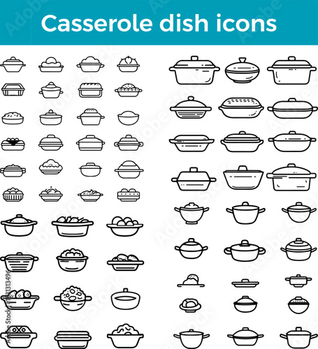 casserole dish icon vector kitchen tool baking dish cooking utensil design