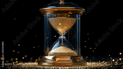 An elegant hourglass filled...