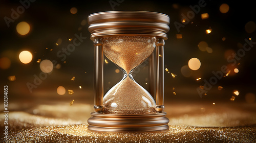 An elegant hourglass with g...