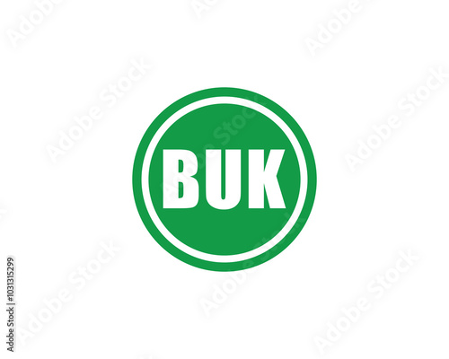 BUK Logo design vector template. BUK