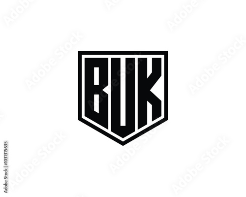 BUK Logo design vector template. BUK
