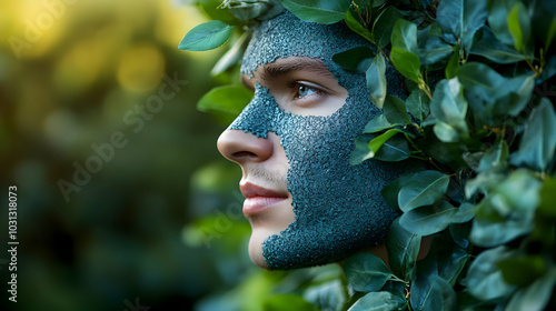 A person with a textured gr...