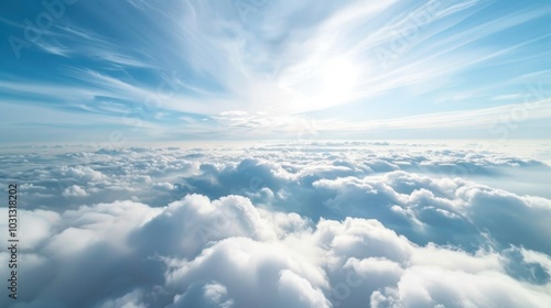 Serene Sky Above a Sea of Soft Clouds