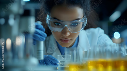 A focused scientist conduct...