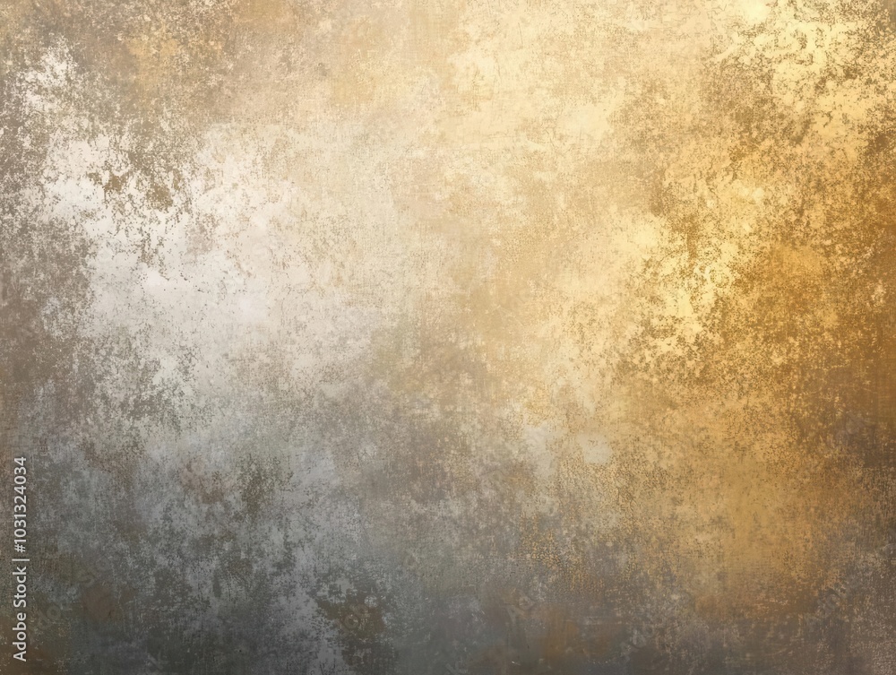 Fototapeta premium textured gradient background of gray, brown, and golden yellow hues, softly glowing with a dark noise surface, creating a warm and inviting backdrop for artistic designs or text overlays