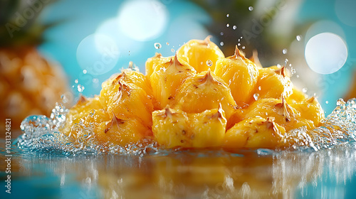 Vibrant pineapple pieces sp...