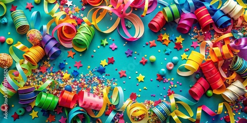 Colorful Streamers and Bright Backgrounds for Celebration Photography