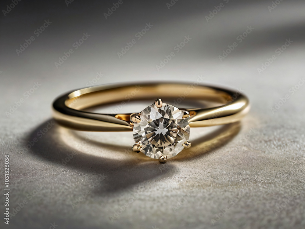 A wedding ring with a sparkling diamond. A wedding ring with a sparkling diamond.